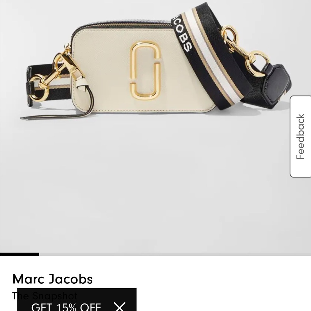 Marc Jacobs cloud white multi Snapshot Bag